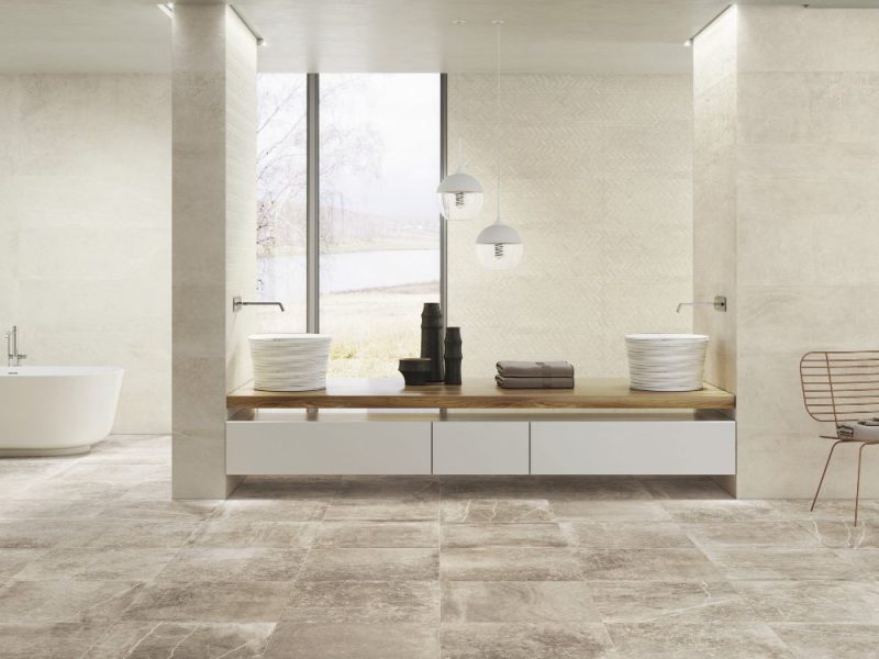 Nickon Han Nickon Steel Matte 16x48x9mm Stone Look Ceramic Tile