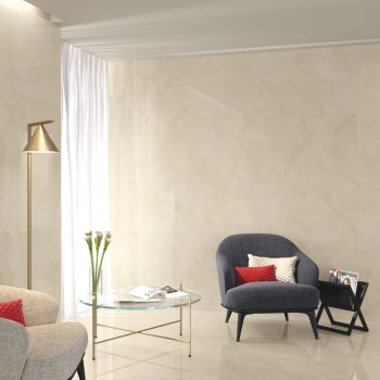 Classic Cream Classic Cream Polished 24x48x9mm Marble Look Porcelain Tile