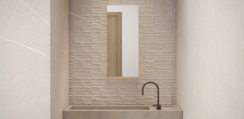 Capri Cream Matte 16x48x9mm Stone Look Ceramic Tile