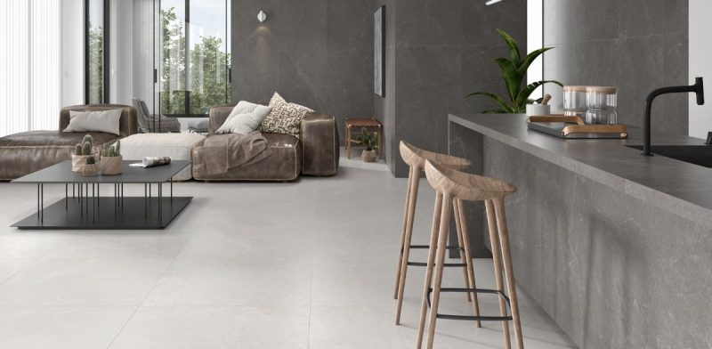 Storm White Matte 48x48x9mm Stone Look Porcelain Tile