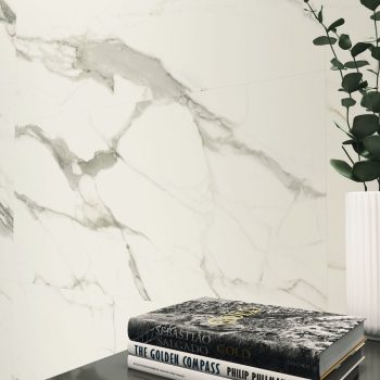 Statuario Natural Natural 24x48x6mm Marble Look Porcelain Tile