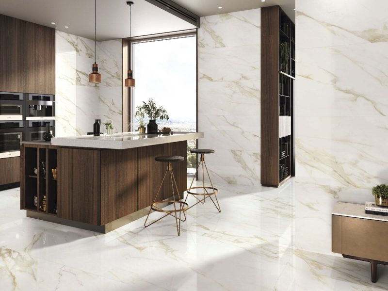 Adaggio Polished Polished 24x48x10mm Marble Look Porcelain Tile