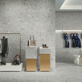 Stracciatella Cenere Matte 24x48x10mm Terrazzo Look Porcelain Tile