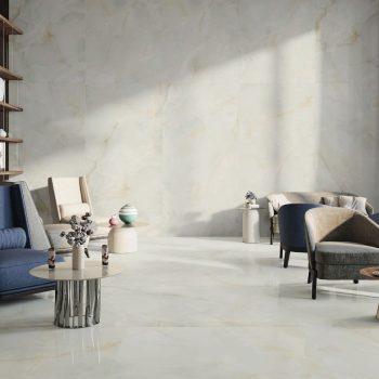 Quios Silver Polished 24x48x10mm Onyx Look Porcelain Tile