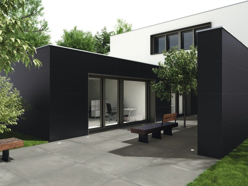 Black Matte Matte 24x48x10mm Plain Look Porcelain Tile