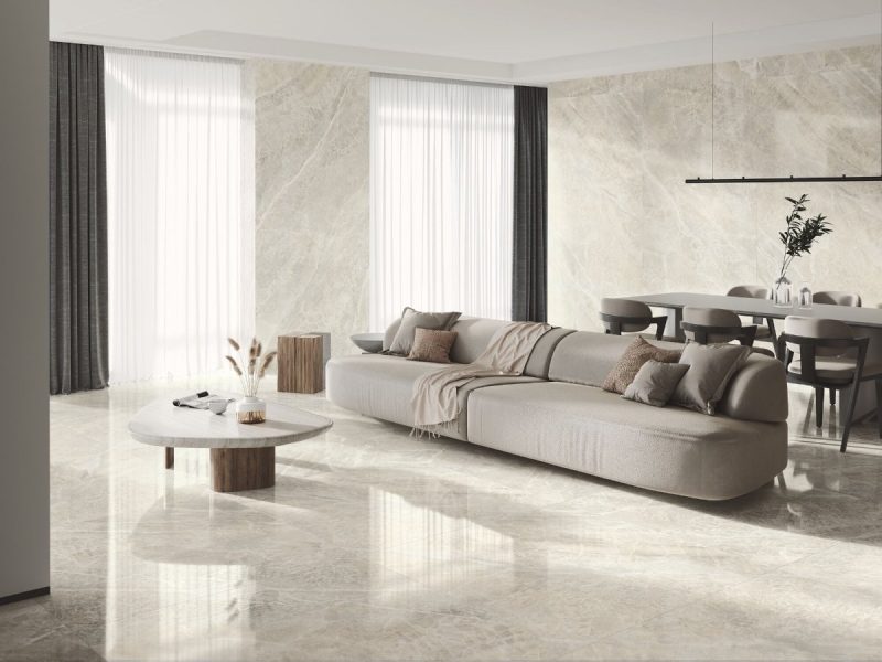 Electra Sand Polished 24x48x10mm Onyx Look Porcelain Tile