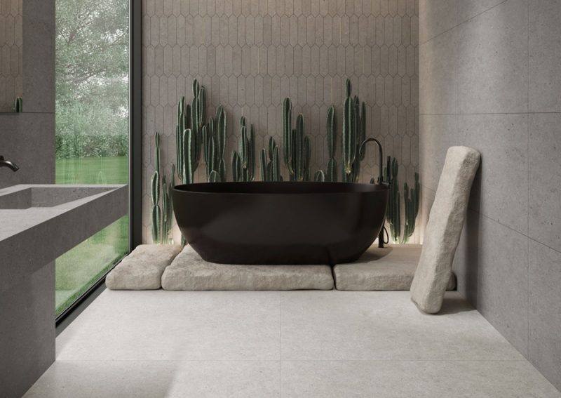 Somport Light Matte 48x48x9mm Limestone Look Porcelain Tile