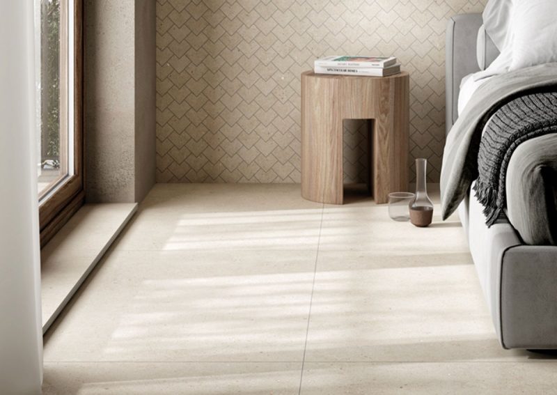 Somport Muret Sand Matte 24x48x9mm Limestone Look Porcelain Tile