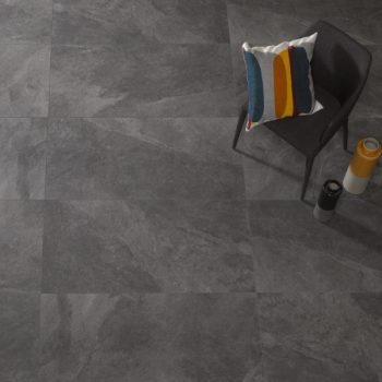 Mustang Black Matte 24x48x9mm Slate Look Porcelain Tile