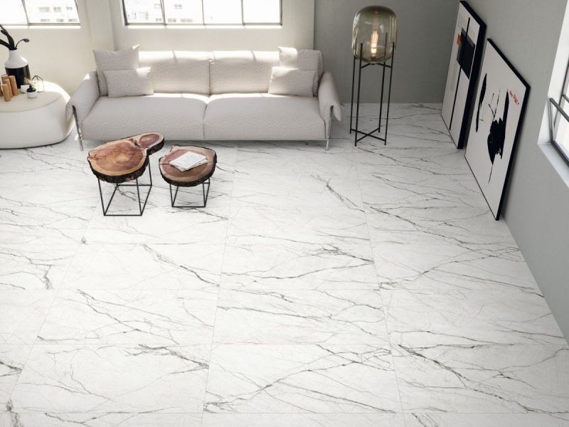 Volltera Blanco Matte 24x48x9mm Marble Look Porcelain Tile