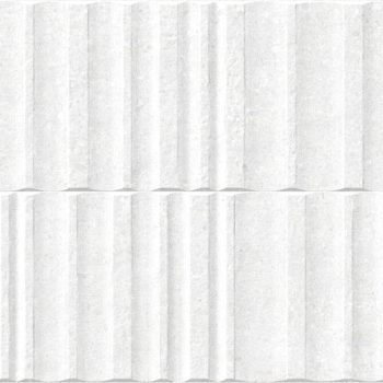 Manhattan Wavy White Matte 13x39x9mm Stone Look Ceramic Tile