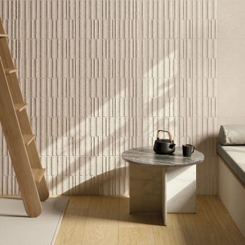 Manhattan Wavy Bone Matte 13x39x9mm Stone Look Ceramic Tile