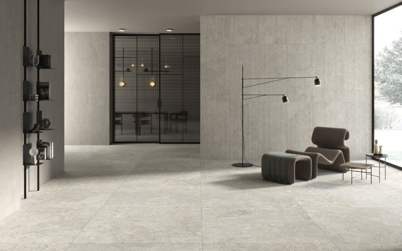 Portraits Newport Groove Matte 24x48x9mm Stone Look Porcelain Tile