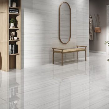 Dolomite White Polished 24x48x9mm Marble Look Porcelain Tile