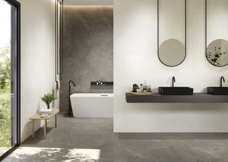 Palermo Bone Matte 24x48x9mm Stone Look Porcelain Tile