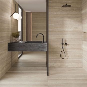 Cartago Beige Matte 24x48x9mm Travertine Look Porcelain Tile