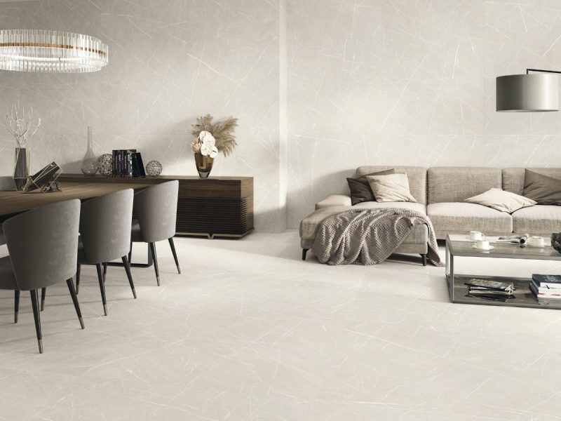 Eternal Cream Matte 24x48x10mm Marble Look Porcelain Tile