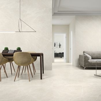 Eternal Cream Matte 24x48x10mm Marble Look Porcelain Tile