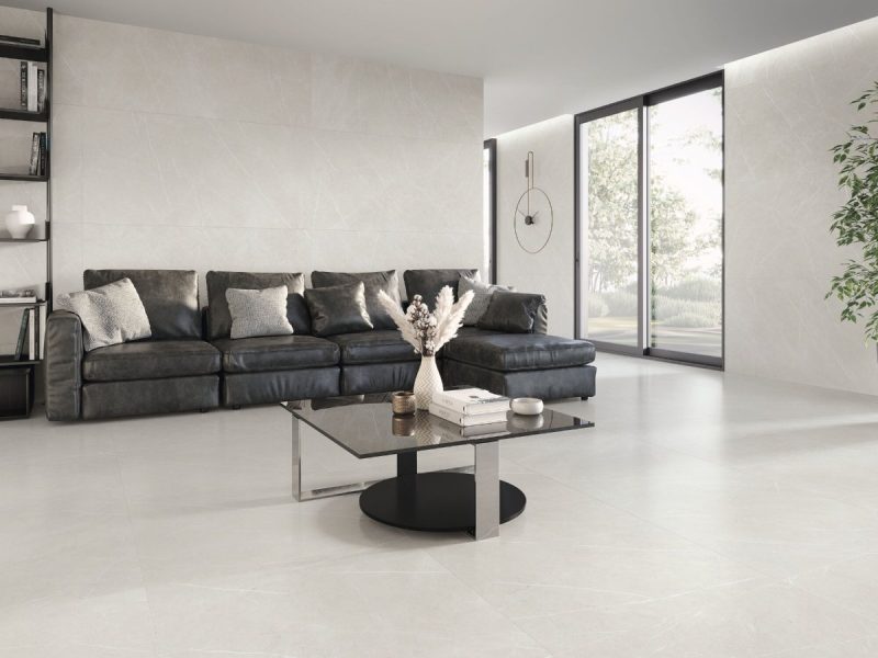 Eternal Pearl Matte 24x48x10mm Marble Look Porcelain Tile