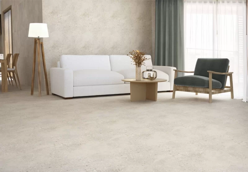 Promenade Creme Matte 24x48x9mm Stone Look Porcelain Tile