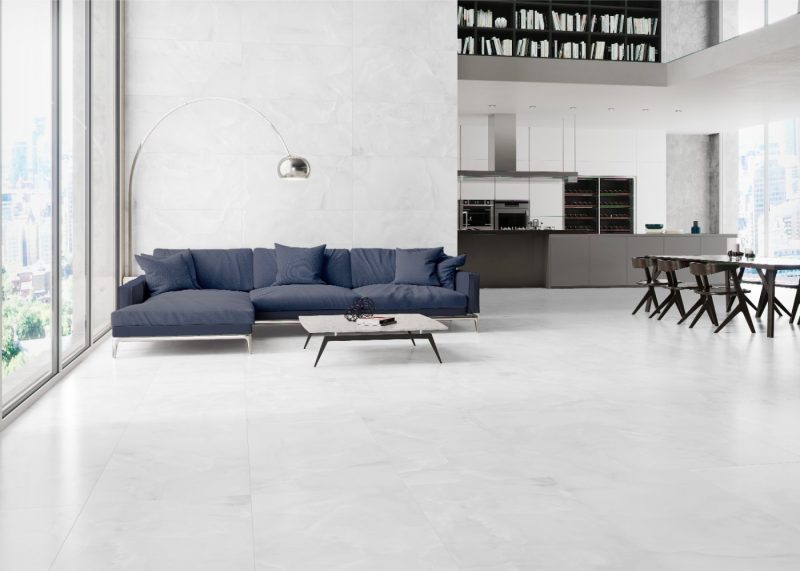 Baikal White Matte 24x48x9mm Onyx Look Porcelain Tile