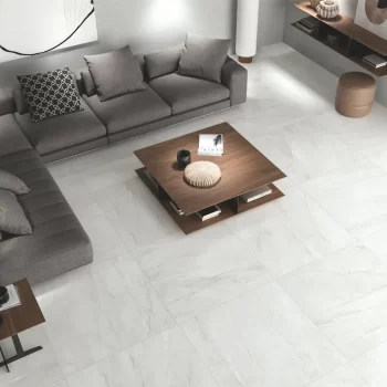 Aley White Polished 48x48x9mm Marble Look Porcelain Tile