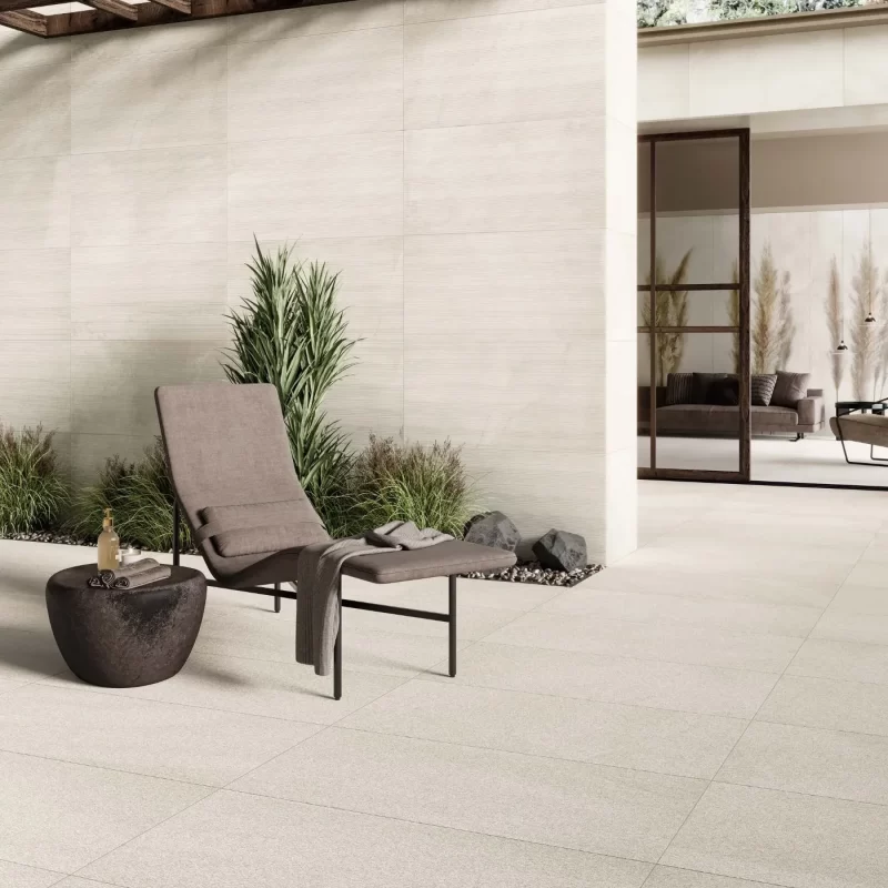 Portraits Comblanchien Groove Matte 24x48x9mm Stone Look Porcelain Tile