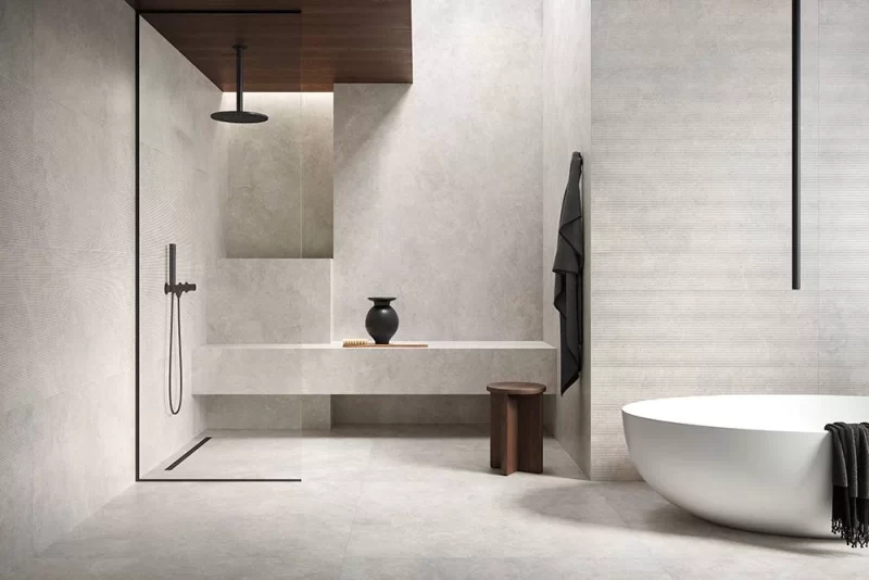 Arkety Grey Matte 24x48x10mm Stone Look Porcelain Tile