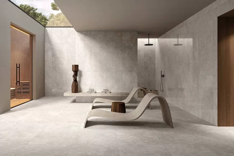 Concept Cream Matte 24x48x10mm Stone Look Porcelain Tile