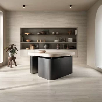 Eik Cannè Almond Matte 24x48x9mm Wood Look Porcelain Tile