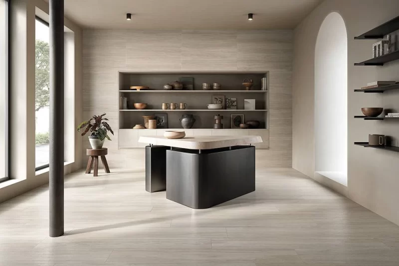 Eik Cannè Almond Matte 24x48x9mm Wood Look Porcelain Tile