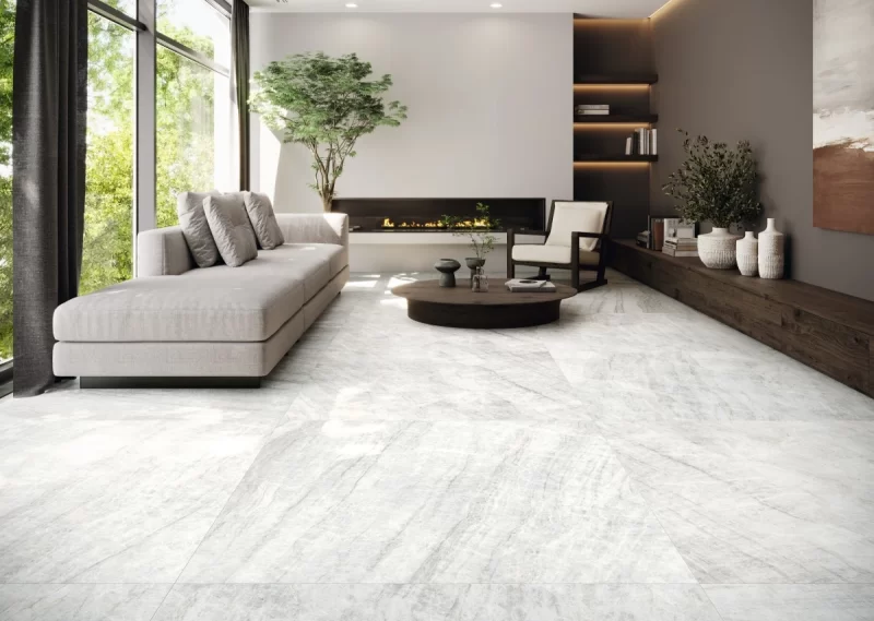 Somport Sand Matte 48x48x9mm Limestone Look Porcelain Tile