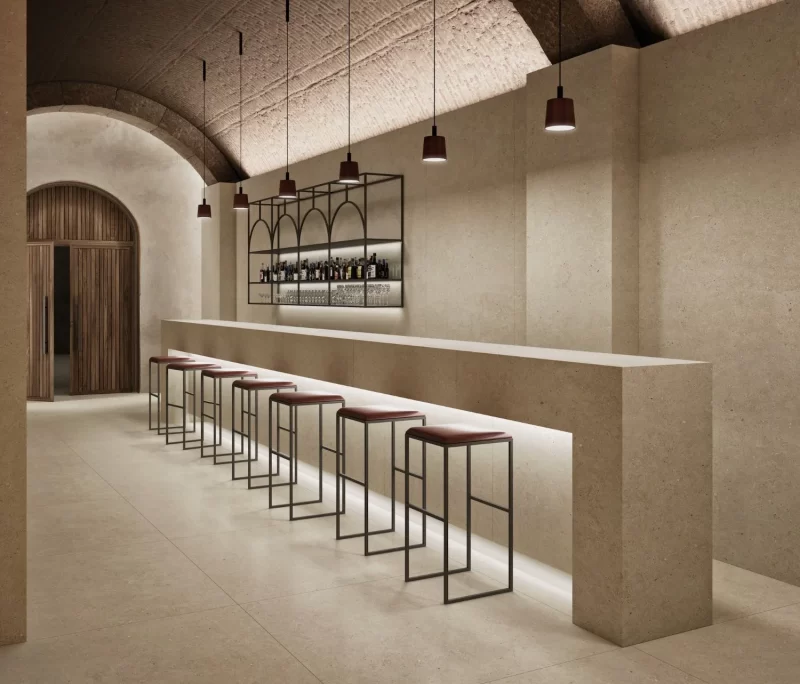 Somport Sand Anti-Slip 24x48x9mm Limestone Look Porcelain Tile