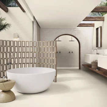 Pukka Cotton White Glossy 2.5x10x8.4mm Subway Look Ceramic Tile
