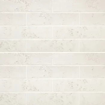 Pukka Cotton White Glossy 2.5x10x8.4mm Subway Look Ceramic Tile