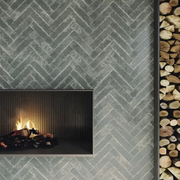 Pukka Steel Blue Glossy 2.5x10x8.4mm Subway Look Ceramic Tile