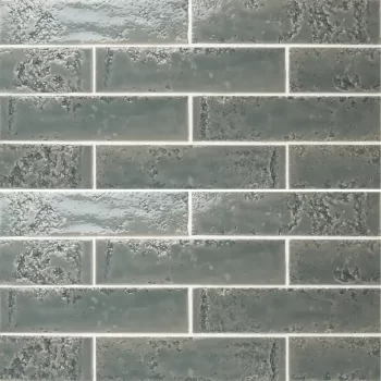 Pukka Steel Blue Glossy 2.5x10x8.4mm Subway Look Ceramic Tile