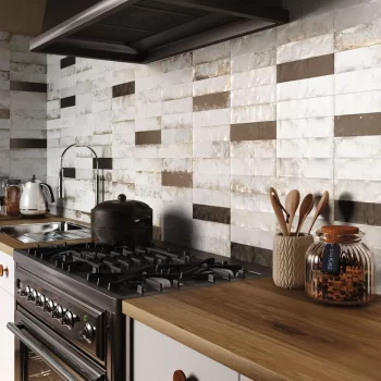 Magnetism White Matte 2.5x10x7mm Subway Look Ceramic Tile