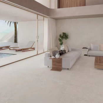 Large format sand tile, ideal for backsplash or bathroom applications.