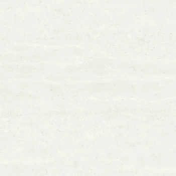White matte porcelain tile resembling travertine in a large 24x48 size.