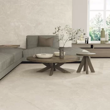Acadia ivory stone-look tile in beige & cream tones, suitable for bathroom or kitchen installation.