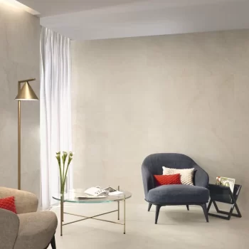 Rectified edge Classic Cream tile, suitable for floors and walls, with a smooth matte finish.