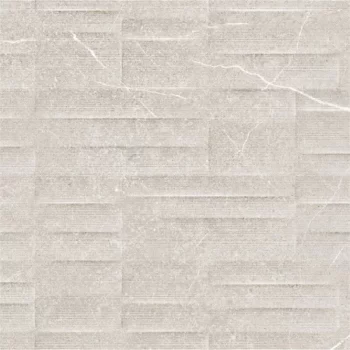 Cream Solaro matte ceramic tile with a stone look, ideal for walls in kitchens and bathrooms.