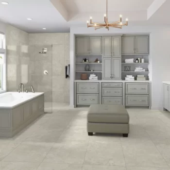 Beige and cream rectified porcelain tile from the Canyon collection, featuring a matte finish.