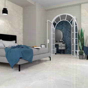Rectified marfil tile, 24x48 inches, suitable for walls and floors with a matte finish.