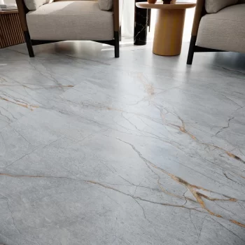 Large format rectangular blue Roma tile in a grey shade, featuring a matte finish.