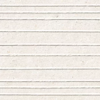 Rectangular 13x39mm bone matte ceramic tile with a stone look, ideal for walls.