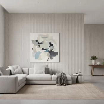 Ductile light grey stone look ceramic tile with soft texture, suitable for walls.