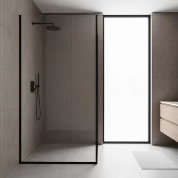 Taupe matte subway look porcelain tile, ideal for backsplash and bathroom applications.