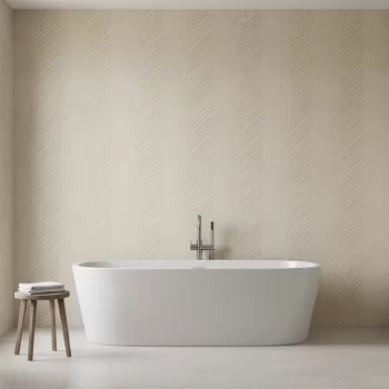 Ductile Light Leaf soft textured porcelain tile in 24x48 size, ideal for wall applications.